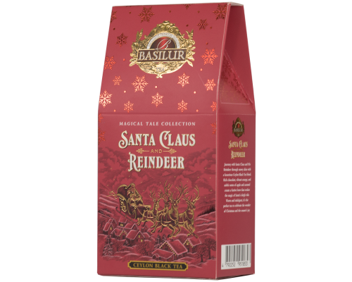 Чай зимний Basilur Волшебная сказка "Санта Клаус и северный олень"  75 гр. 