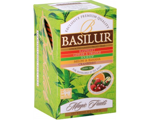 Чай "Basilur""Magic fruits"  ASSORTED GREEN 25 саш.