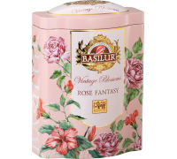 Чай Basilur "Винтажные цветы" Розовая фантазия 100 g. ж/б