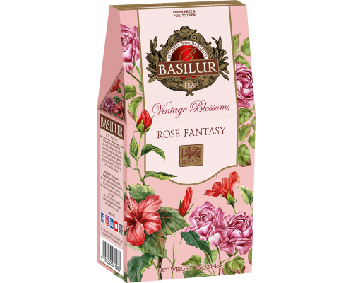 Чай Basilur "Винтажные цветы" Розовая фантазия 75 гр