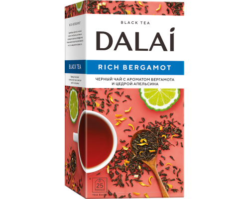Чай черный Dalai Rich Bergamot 25 конв.