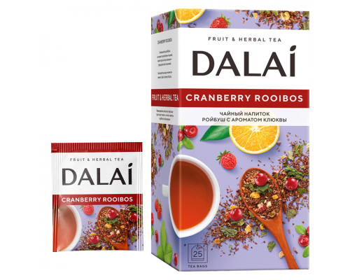 Чай травяной Dalai Cranberry rooibos 25 конв.