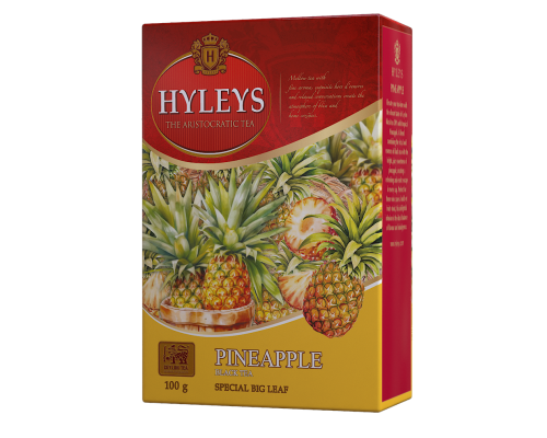 Чай черный Hyleys "Ананас", листовой с кусочками ананаса 100 г