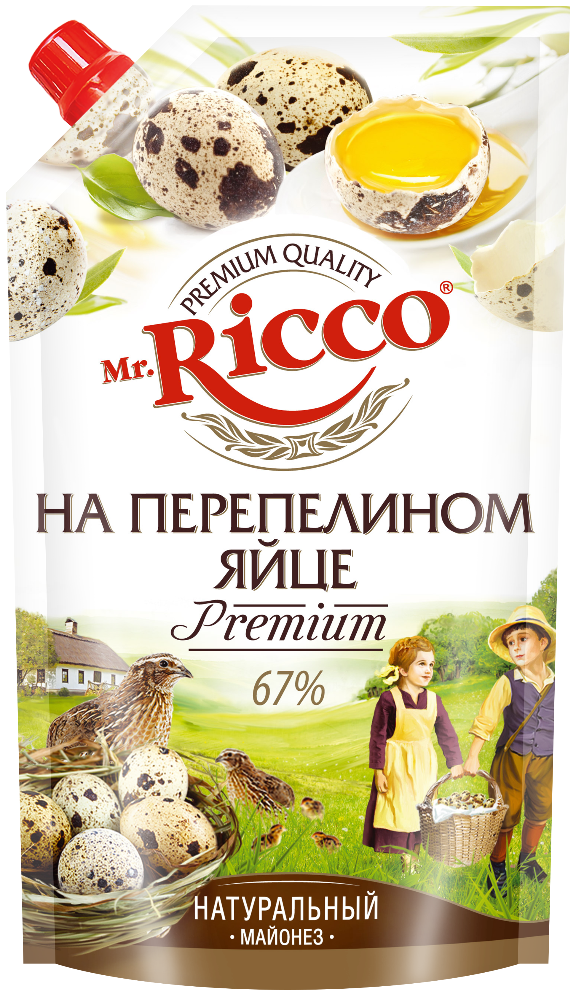 Майонез Mr.Ricco "На перепелином яйце" 67%, 375 г