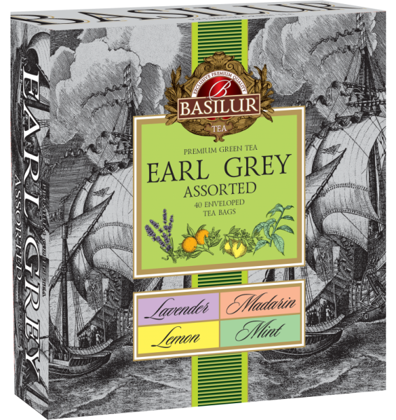 Чай зеленый Basilur Коллекция Эрл Грей Ассорти 40 конв.