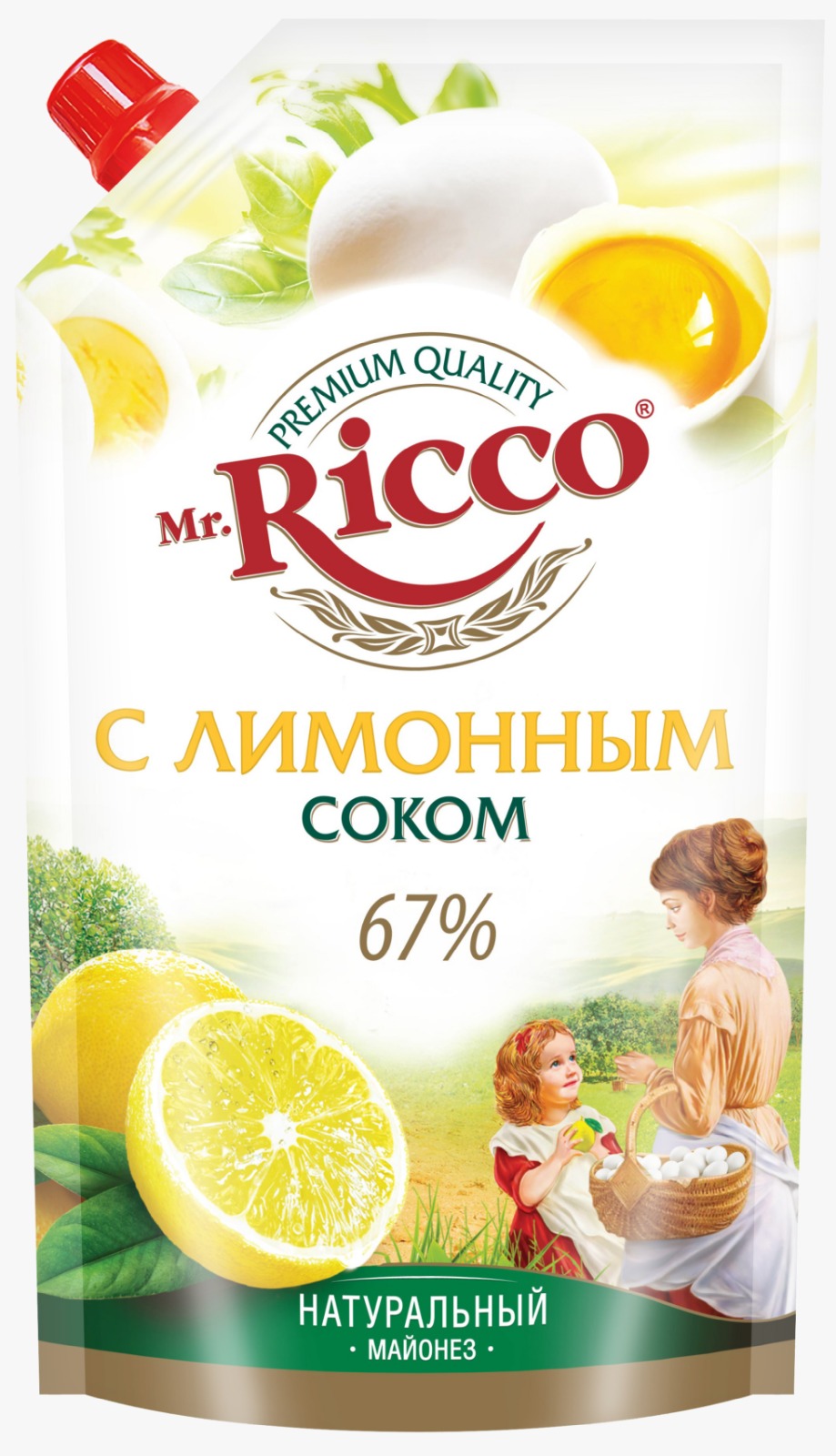 Майонез Mr.Ricco "С лимонным соком" 67%, 375 г