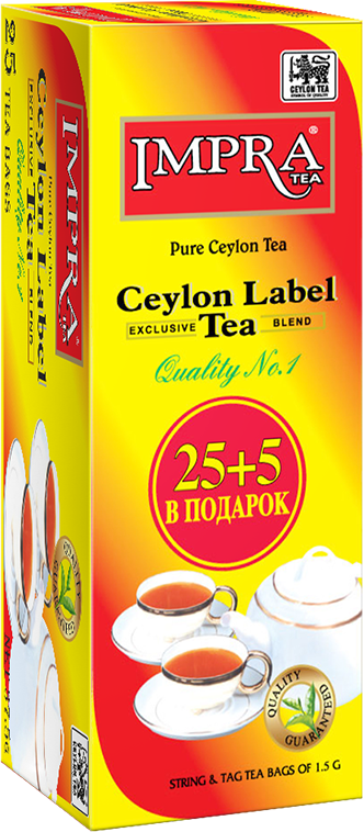 Чай Impra Ceylon Label Tea 25+5 пак.