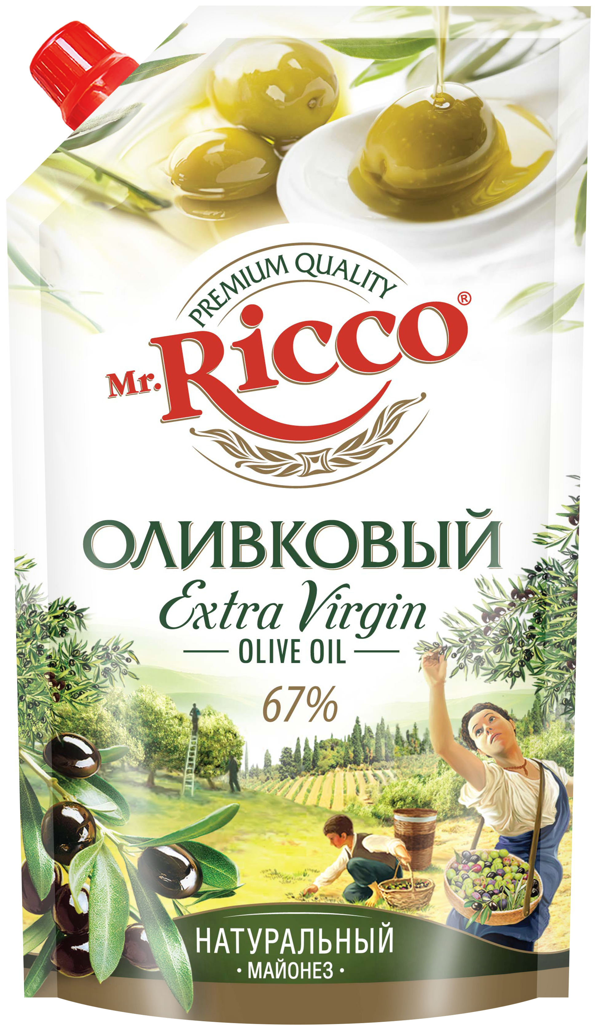 Майонез Mr.Ricco "Оливковый" (Extra Virgin) 67%, 375 г