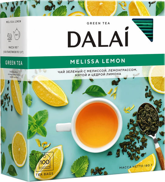 Чай зеленый Dalai  Melissa Lemon 100 конв.