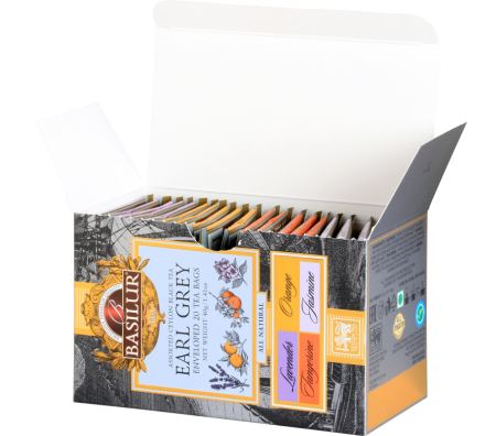 Чай Basilur  "Эрл Грей" Ассорти 20 конв.