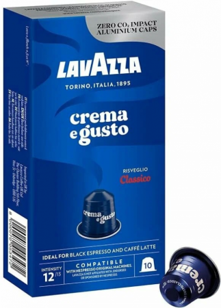 Кофе "Lavazza" молотый в капсулах ALU CREMA E GUSTO CLASSICO 10 капс.